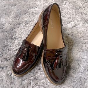 Limelight Slip-On Tasseled Burgundy Loafers Size 6.5 Like New